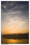 (Paesaggio) Tramonto autunnale sul lago Comabbio (Varese)