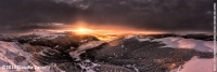 Panorama dal Seceda al tramonto