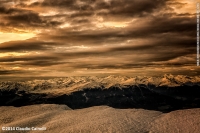 Cime innevate al tramonto