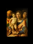 mantegna. sacra famiglia con santa.