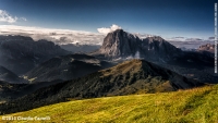 Sassolungo con atmosfera autunnale