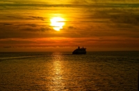 sunrise on the English Channel